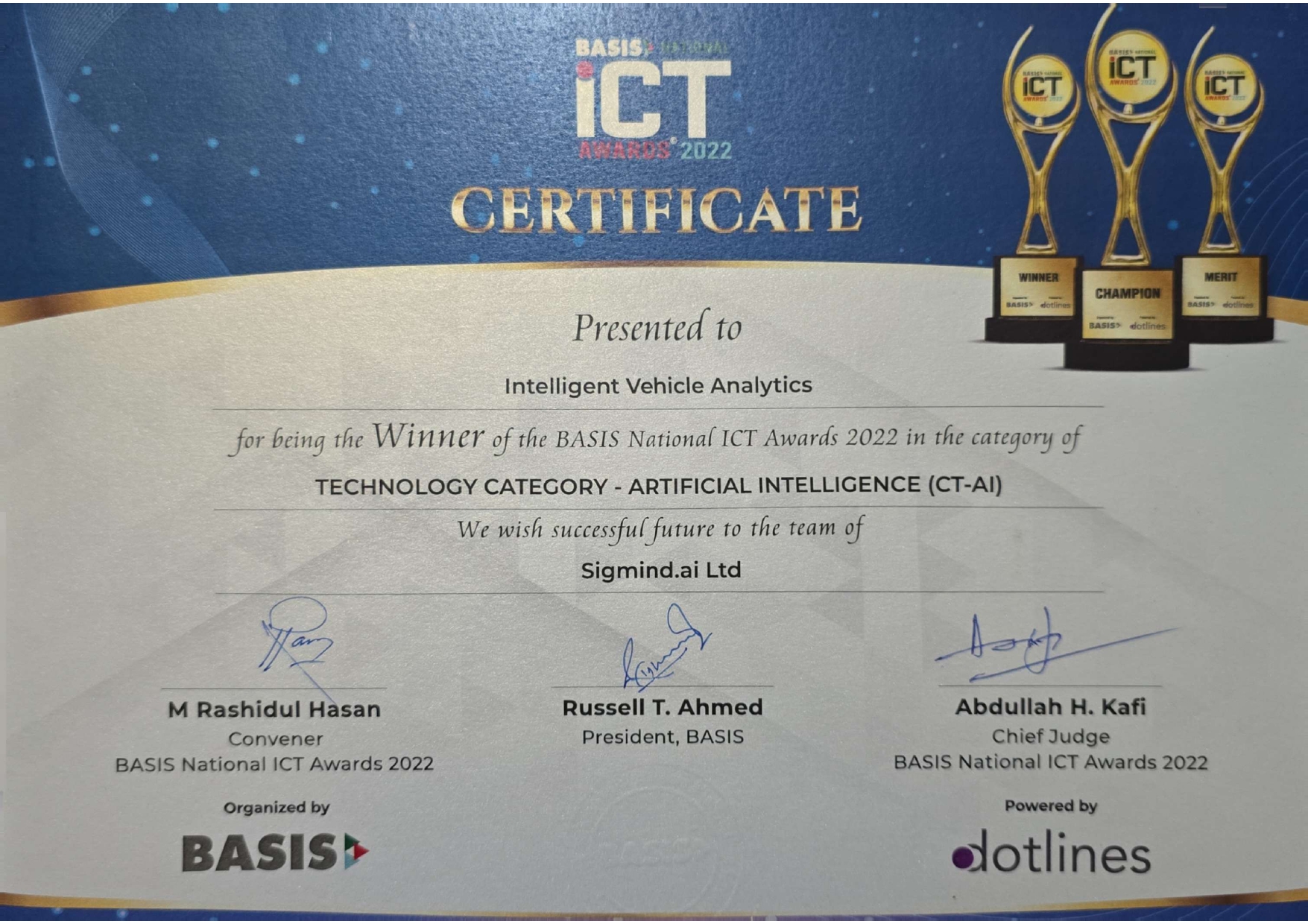 BASIS National ICT Award (AI Category)