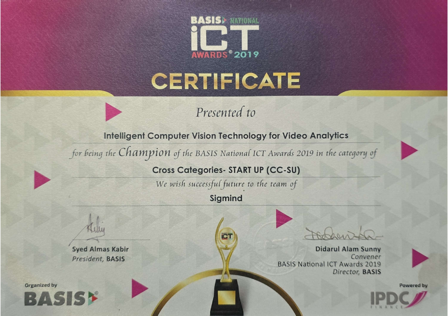 BASIS National ICT Award (Startup Category)