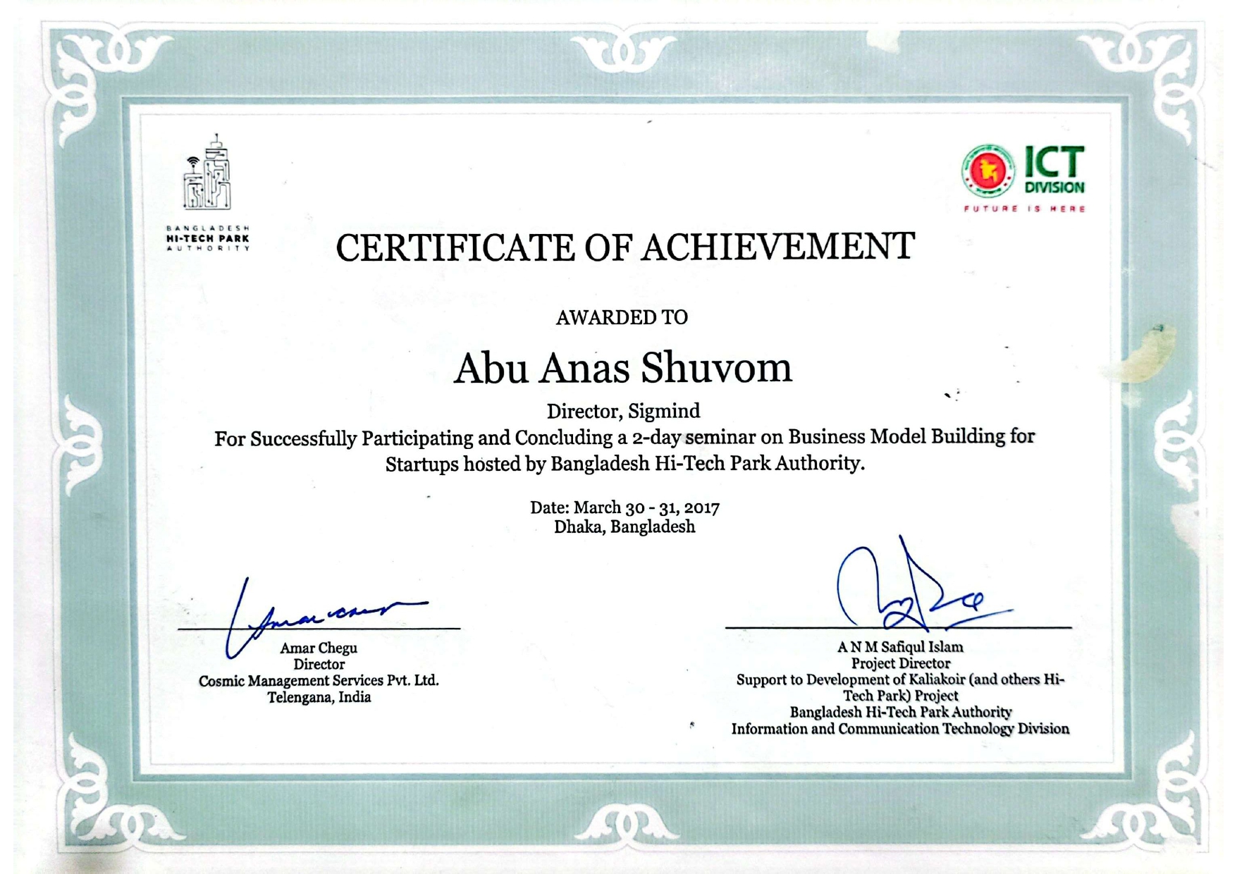 Seminar on Business Model Building
